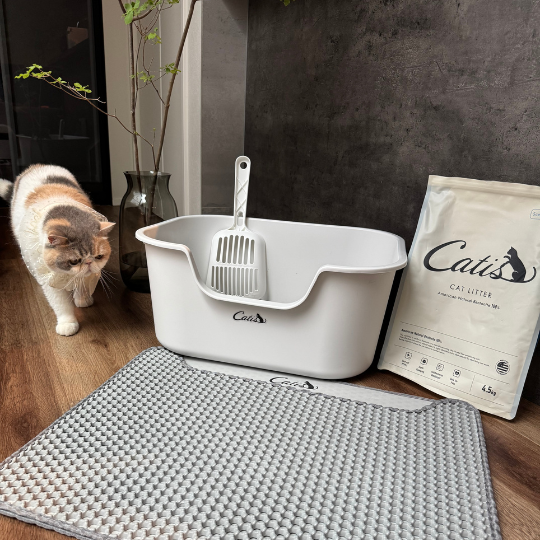 Catlog Board2 猫用トイレマット ホワイト お得なスクエアトイレセット(スターターセット) – Catis Store